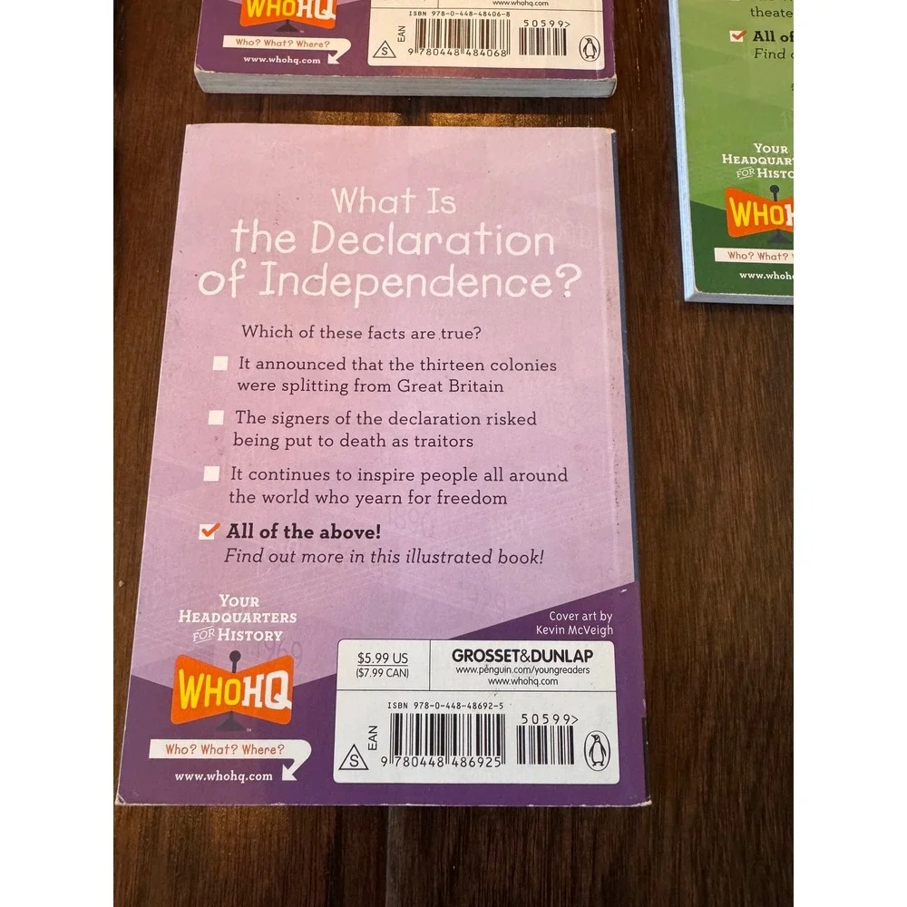Who Was/What Is Book Lot of 5 Jeff Kinney Venus Serena World Series White House